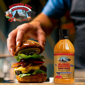 Southern Boyz Slobber Knocker label closeup highlighting authentic Louisiana seasoning