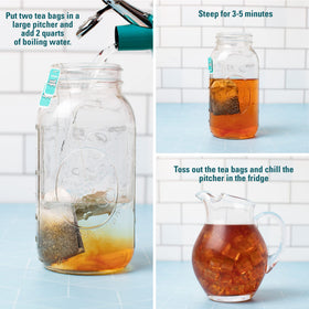 Southern Breeze 22-family-size tea bags ready to brew large batches.