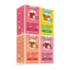 Southern Breeze strawberry flavored cold brew tea bags for quick zero sugar refreshment