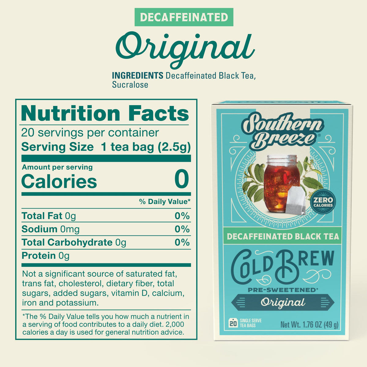 Southern Breeze pack of 4 tea boxes for convenient, on-the-go brewing