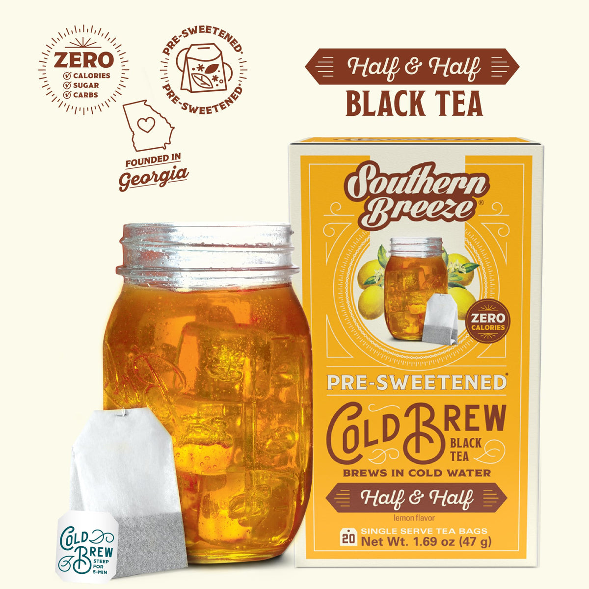 Southern Breeze pack of four boxes for convenient cold brew.