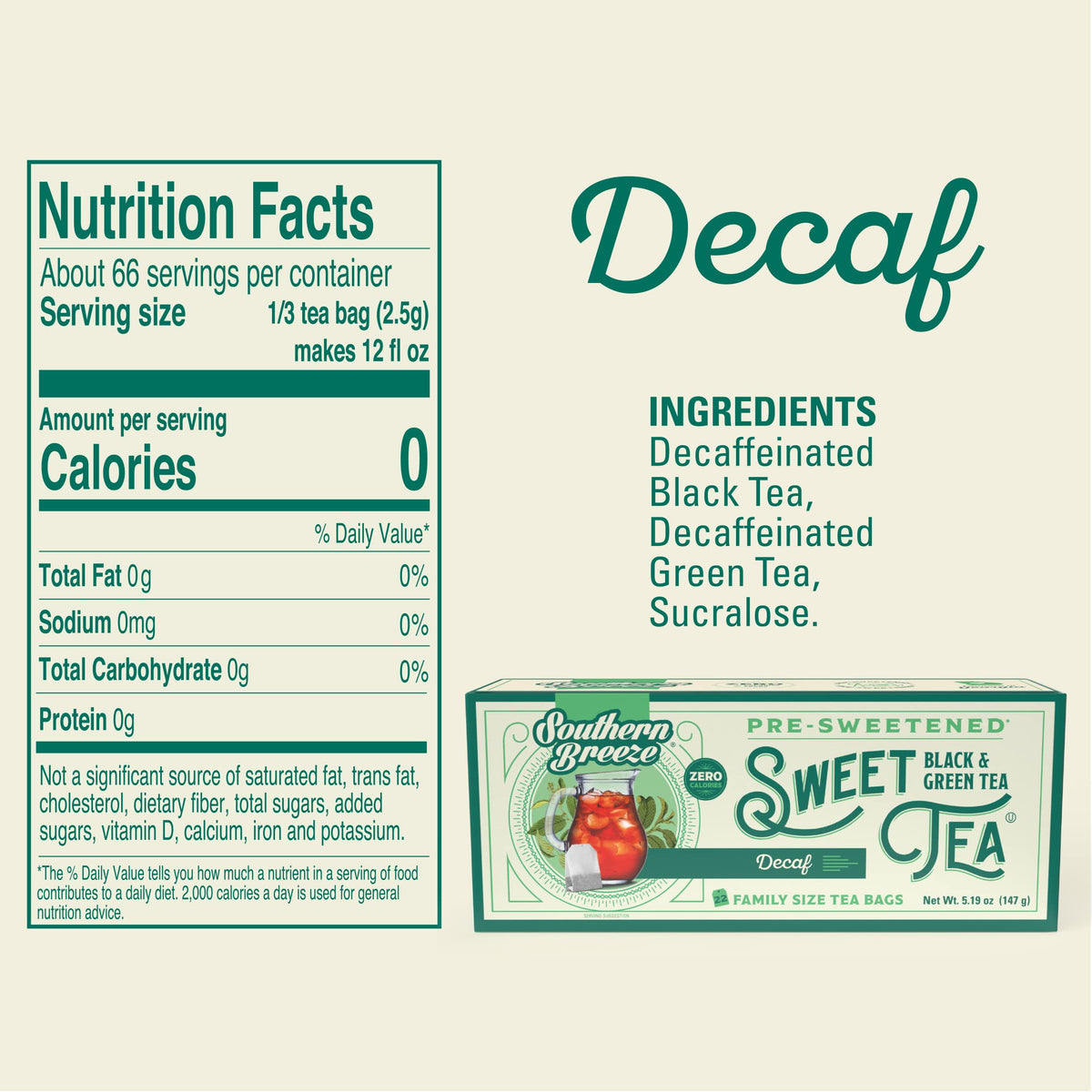 Southern Breeze pre-sweetened tea bags simplify quick batch brewing.