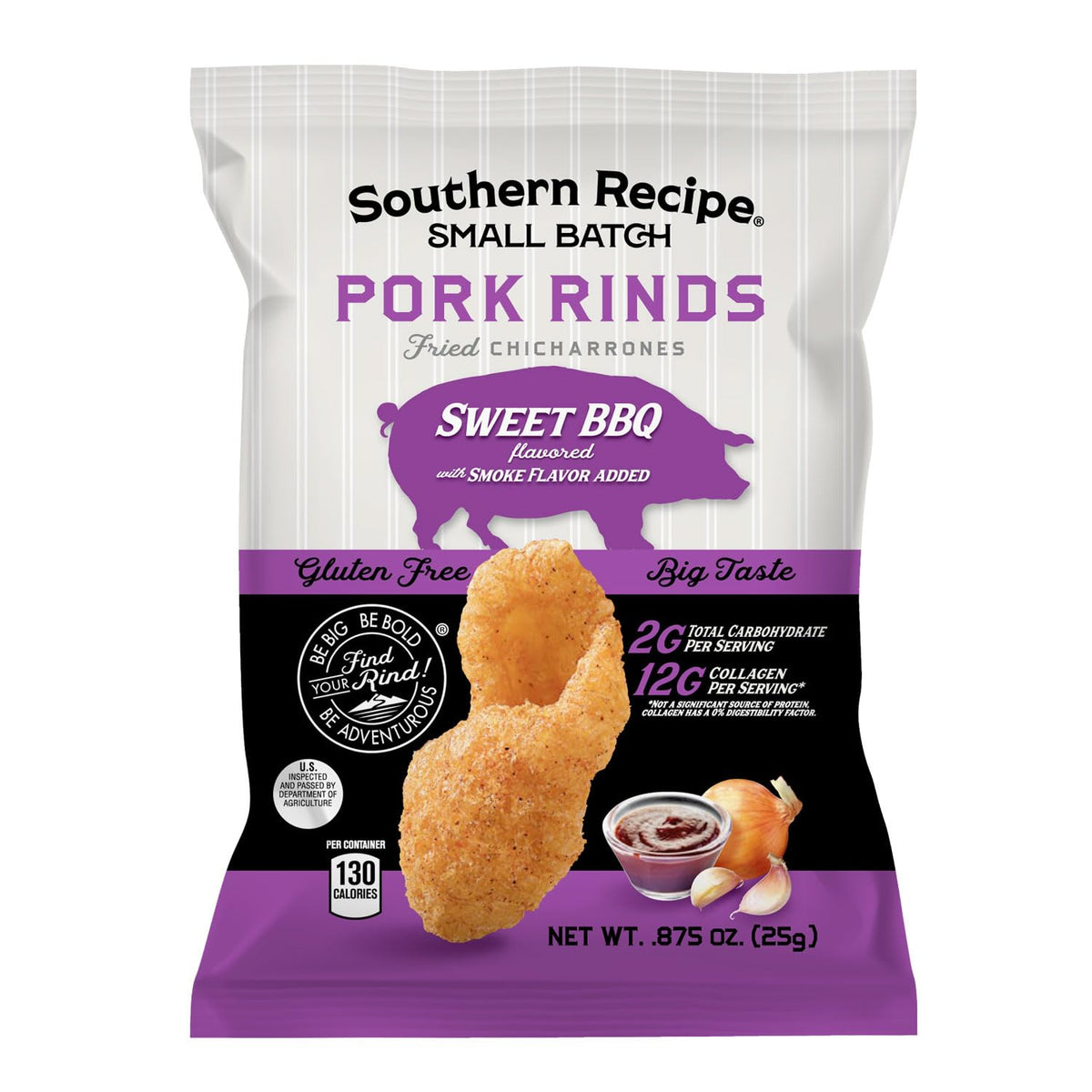 Southern Recipe Pork Rinds Snack Bag on the go, portable crunch