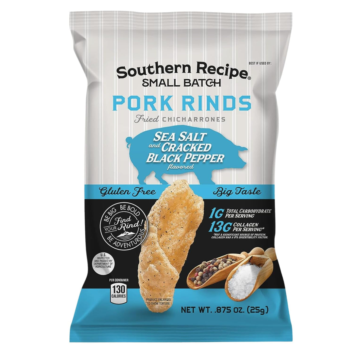 Southern Recipe Pork Rinds Sweet BBQ bag captures savory aroma and color