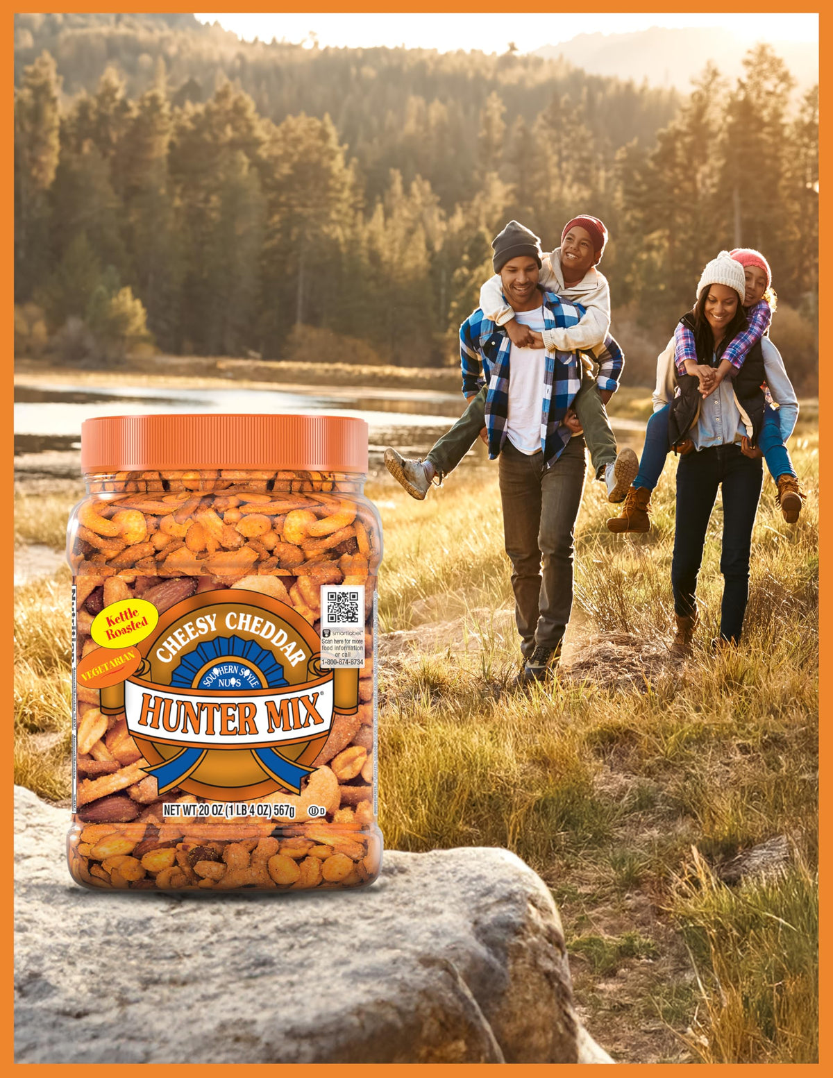 Almonds and cashews in Southern Style Nuts mix for wholesome snacking.