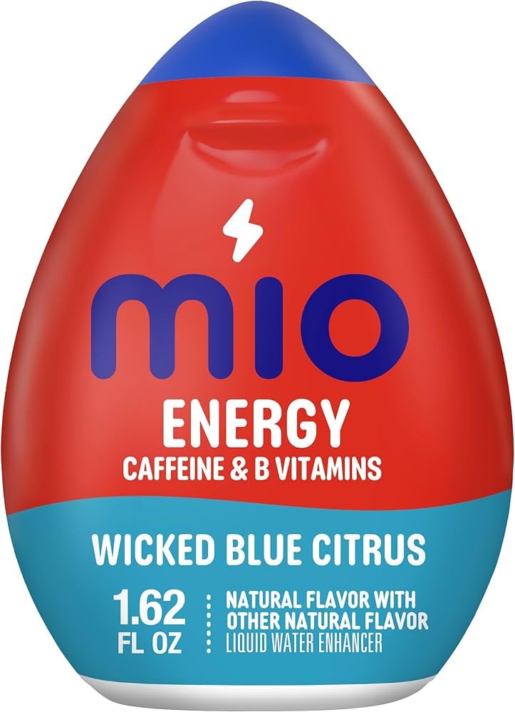Southwind MiO Energy Wicked Blue Citrus bottle close-up for quick hydration.