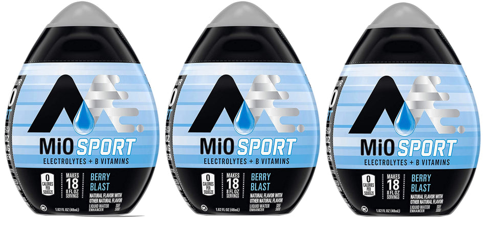 Southwind Mio Sport Berry Blast bottle for on-the-go hydration with electrolytes.