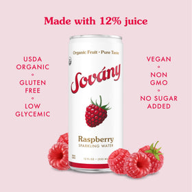 Sovány BPA-free aluminum can packaging emphasizes eco-friendly design.