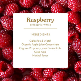 Sovany Raspberry Sparkling Water being poured into a glass for a refreshing sip