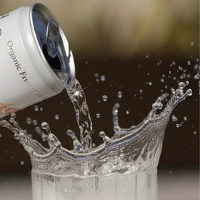 12-pack of Sovány Tangerine sparkling water ready to ship.