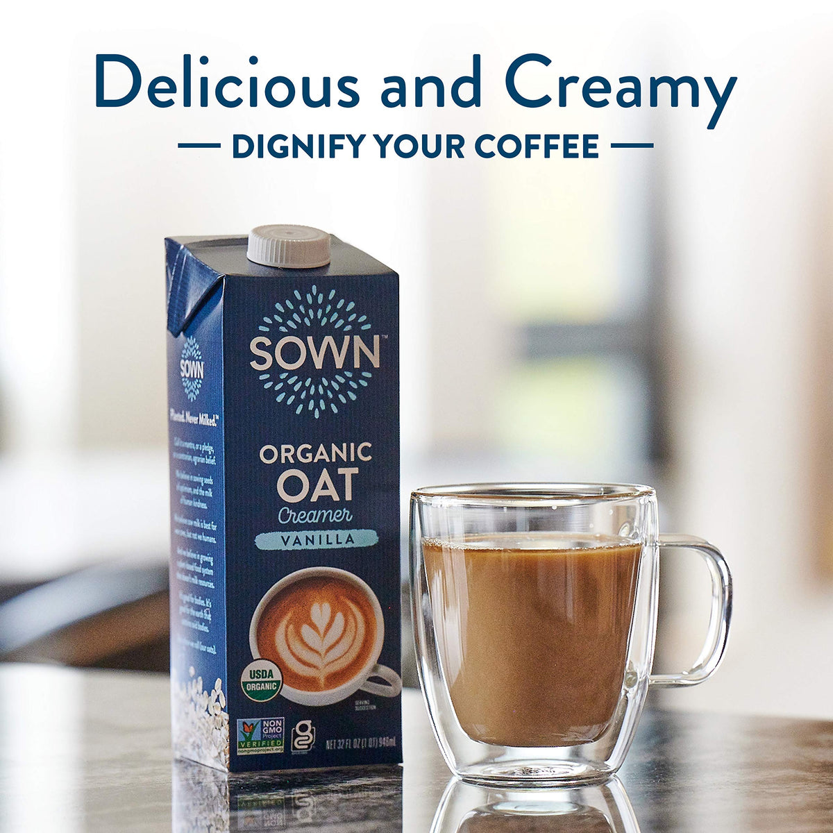 SOWN Vanilla Oat Creamer foam creates cafe-worthy latte foam