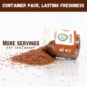 Sown and Grown flax seeds blended into a smoothie for extra nutrition