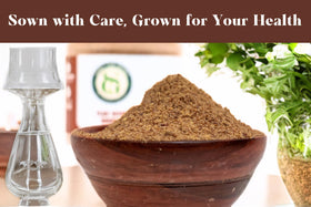 Sownandgrown flaxseed powder in a smoothie cup for creamiest blends.