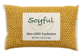 SOYFUL Non-GMO soybeans 7 lbs bulk pack for DIY tofu and soy milk.