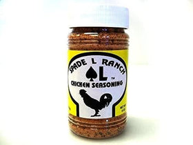 Spade L Ranch Chicken Seasoning on chicken legs and thighs, perfect for grilling.