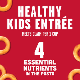SpaghettiOs serving bowl illustrates nutritious 1/2 cup vegetable per cup