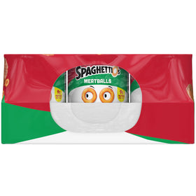 SpaghettiOs Meatballs portion size demonstrates child-friendly serving options.