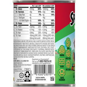 SpaghettiOs kid-friendly lunch idea with shaped pasta and meatballs in can