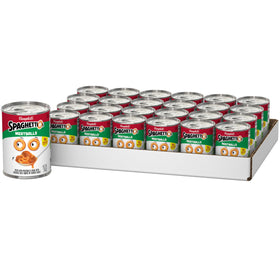 SpaghettiOs meatballs in tomato sauce offer a quick family meal.