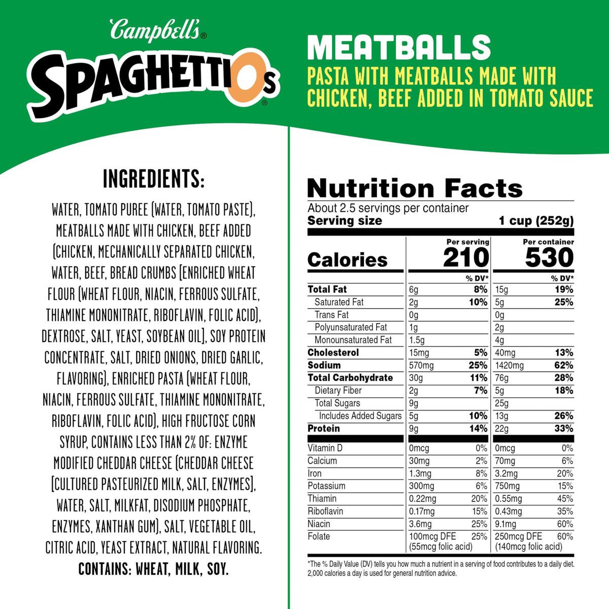 Microwave-ready SpaghettiOs pasta in about three minutes for quick meals.