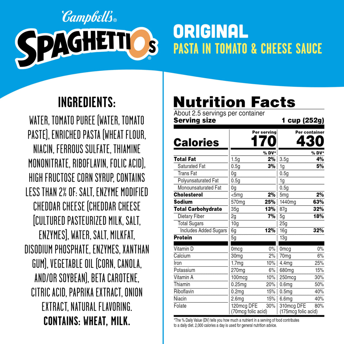 Spoonful of o-shaped SpaghettiOs Original pasta, playful and easy to eat for kids