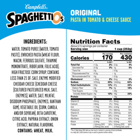 Spoonful of o-shaped SpaghettiOs Original pasta, playful and easy to eat for kids