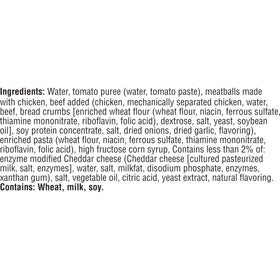 SpaghettiOs tomato sauce with meatballs provides a tasty, versatile meal.