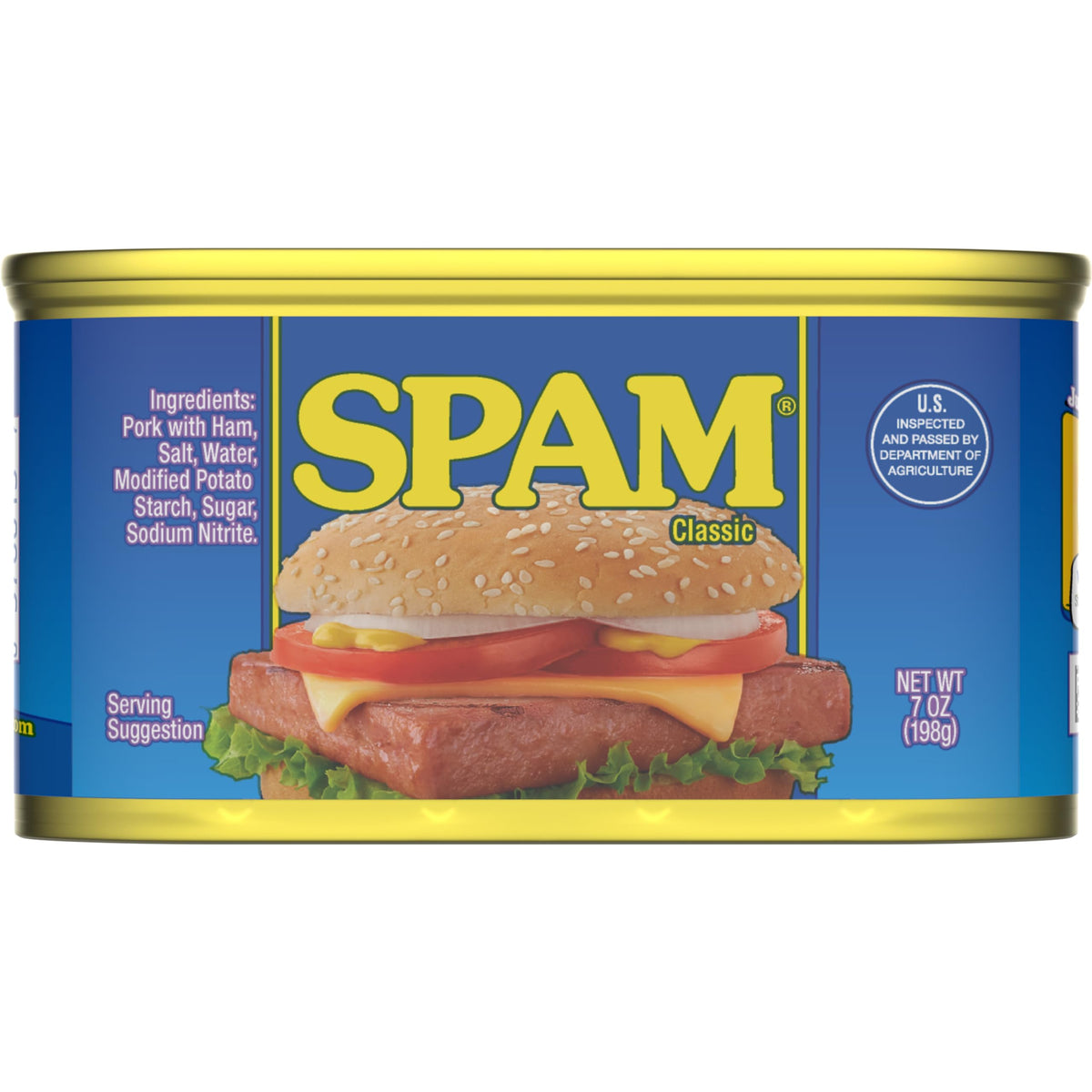 SPAM Classic can front view, a pantry staple for quick, reliable meals.