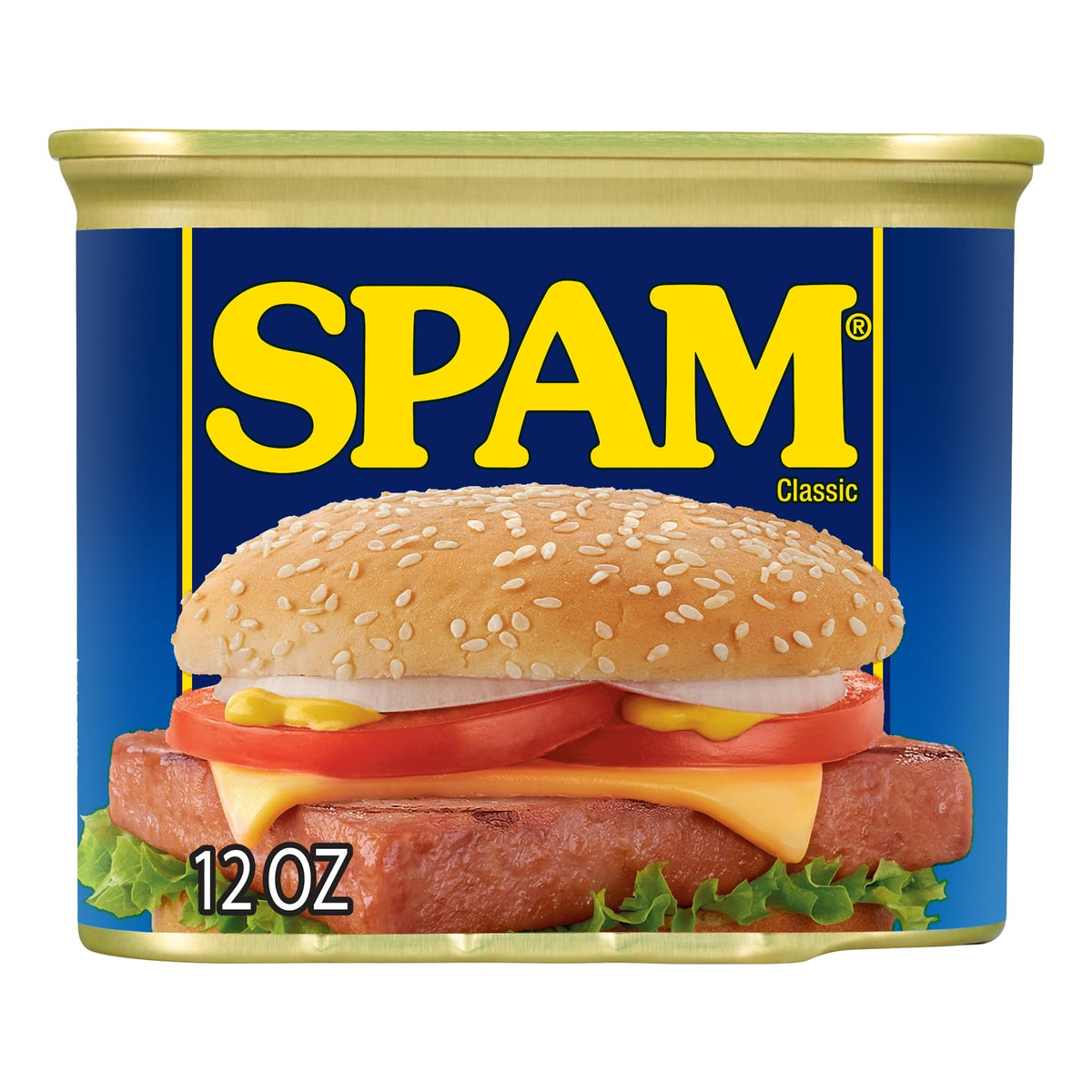 SPAM Classic sizzling in a hot pan for dinner inspiration.