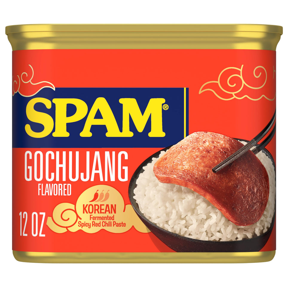 SPAM Gochujang flavored can—8-pack perfect for quick Korean-inspired meals.