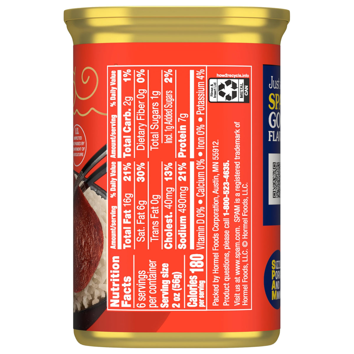 Close-up of SPAM Gochujang luncheon meat highlighting bold umami.