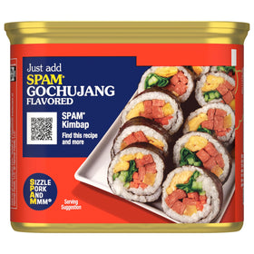 SPAM Gochujang luncheon meat slices plated for a spicy-sweet stir-fry option.