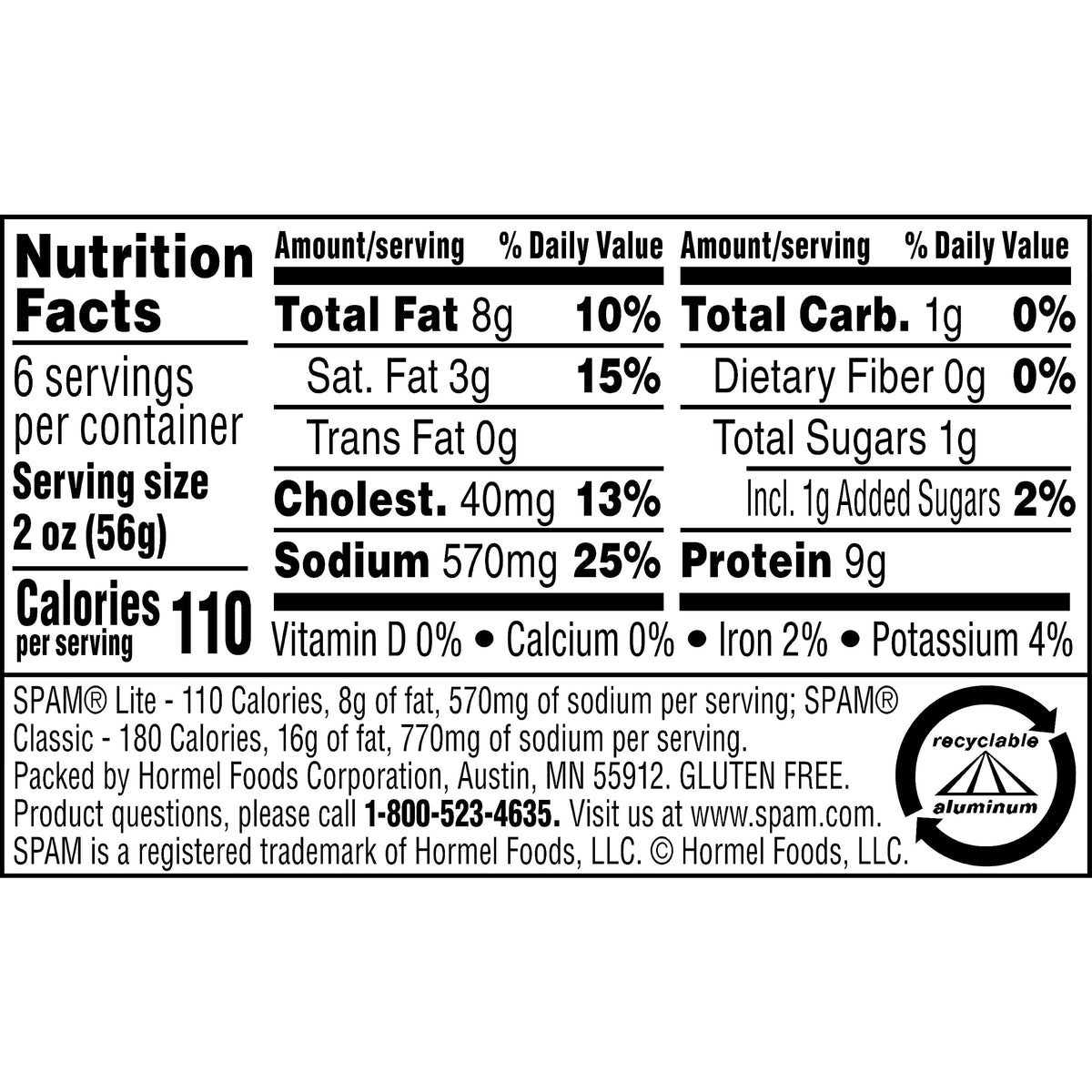 Shelf-stable SPAM Lite on a pantry shelf for easy lunches