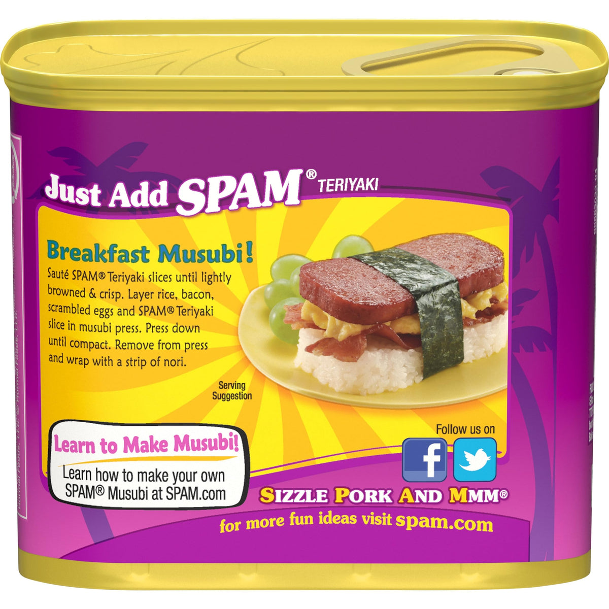 SPAM Teriyaki sizzling pan highlighting versatile searing and flavor