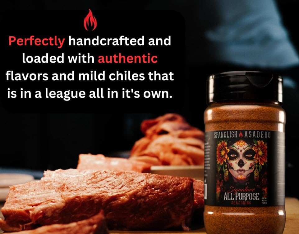 Spanglish Asadero ingredients label, high-quality, low-sodium seasoning