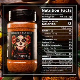 Spanglish Asadero jar closeup, vibrant color and balanced chili blend