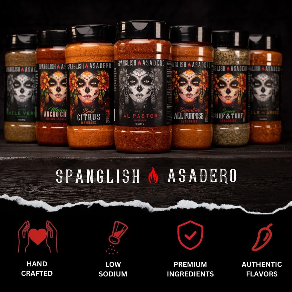 Spanglish Asadero steak seasoning, enhances sear and beef flavor