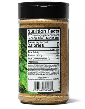 Spanglish Asadero Surf & Turf Seasoning lid-dispense for precise measuring