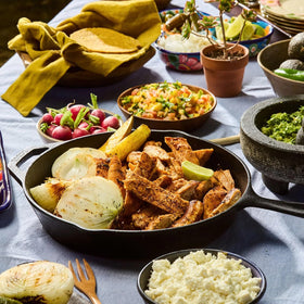 Spanglish Asadero tortillas served with hot, flavorful toppings.