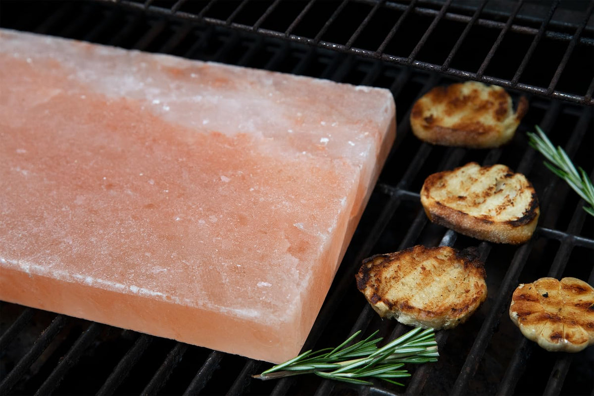 Spantik Himalayan salt block grilling outdoors with even heat