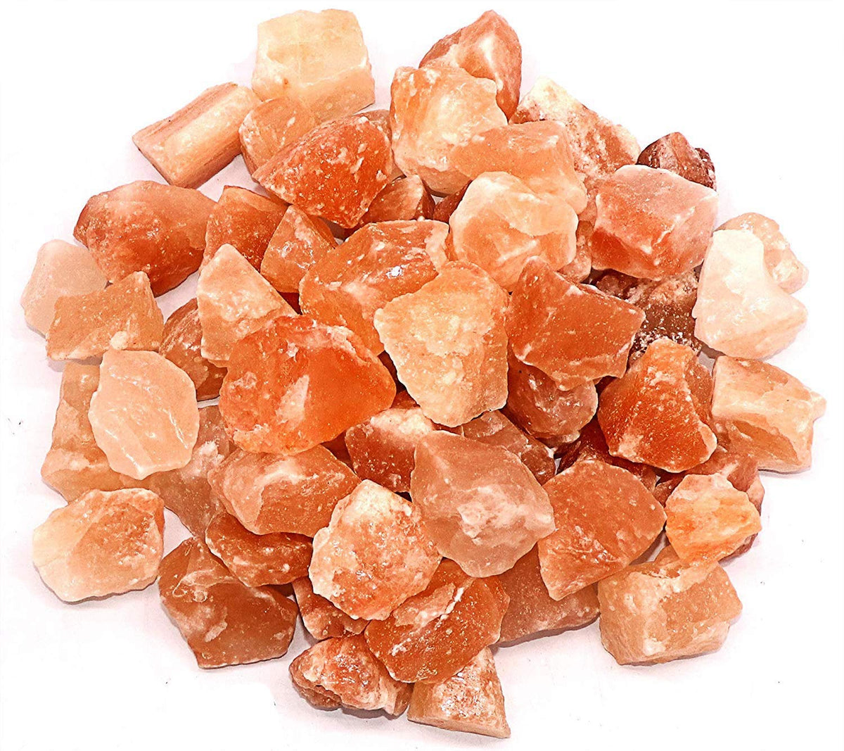 Spantik Himalayan salt chunks closeup showing pink hues, ideal for DIY lamp decor.