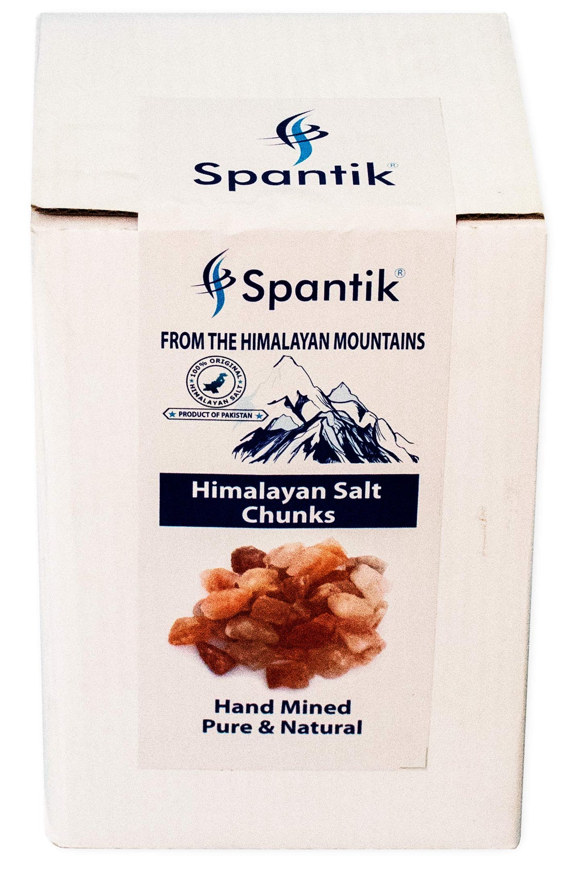 Spantik Himalayan salt chunks arranged in a candle jar centerpiece for ambiance.