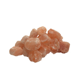 Spantik Himalayan salt chunks macro shot highlights rosy crystals for decor.