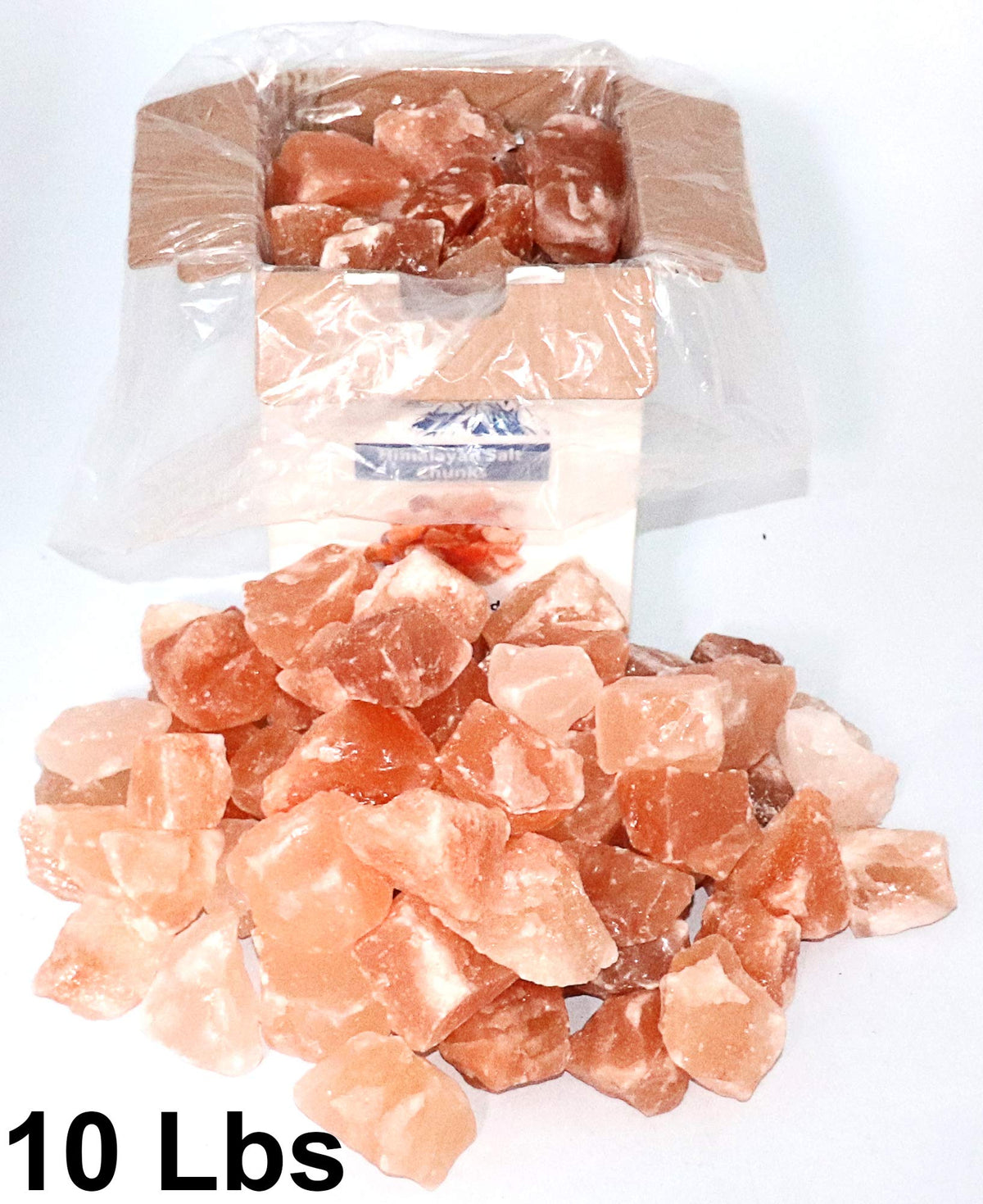 Spantik Himalayan salt chunks in a light basket for a warm decorative display.