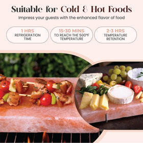 Spantik salt block placed on grill for heat and flavor development