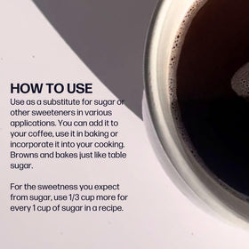 Sparkle Wellness Organic Allulose in coffee highlights smooth sweetness.