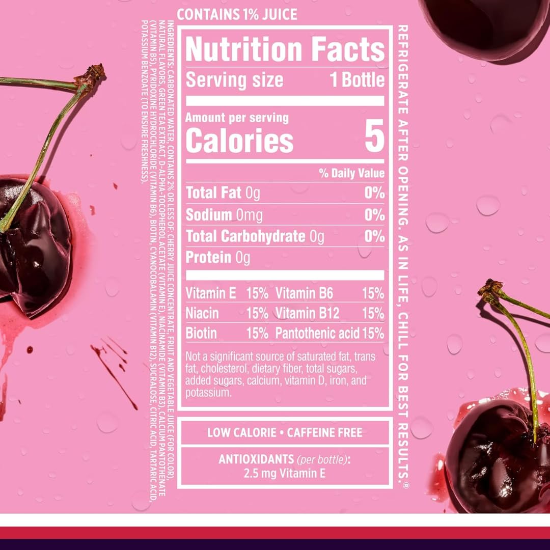 Sparkling Ice Black Cherry can, bold taste without calories.