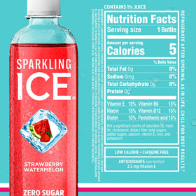 Chilled Sparkling Ice bottle beside a glass, refreshing anytime.