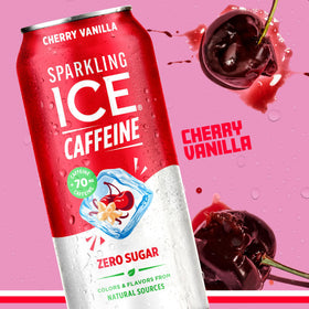 Sparkling Ice can aroma of cherry and vanilla, great for a quick recharge.