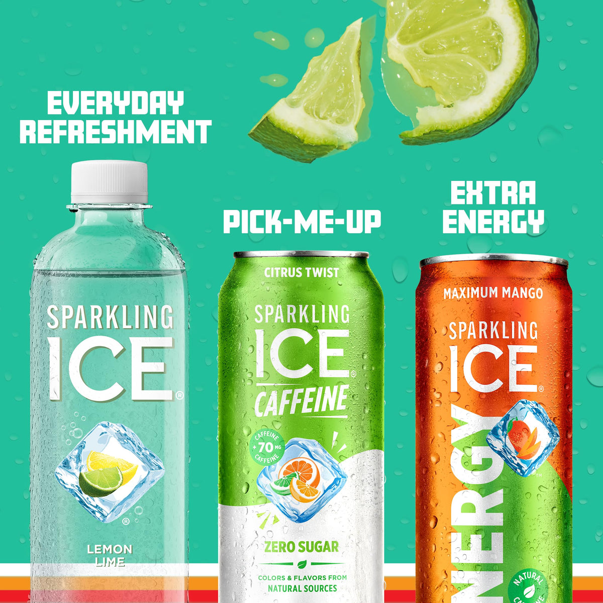 Sparkling Ice Citrus Twist 12-pack display for convenient, on-the-go refreshment.